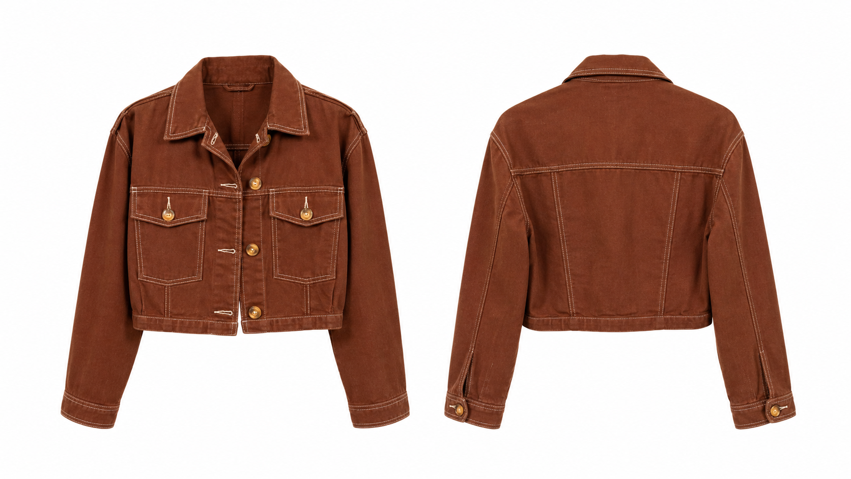 Chaqueta Denim Marron