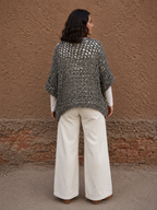 Poncho gris jaspeado
