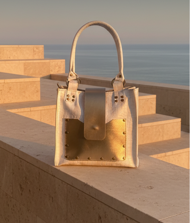 Cartera Nieve Croco