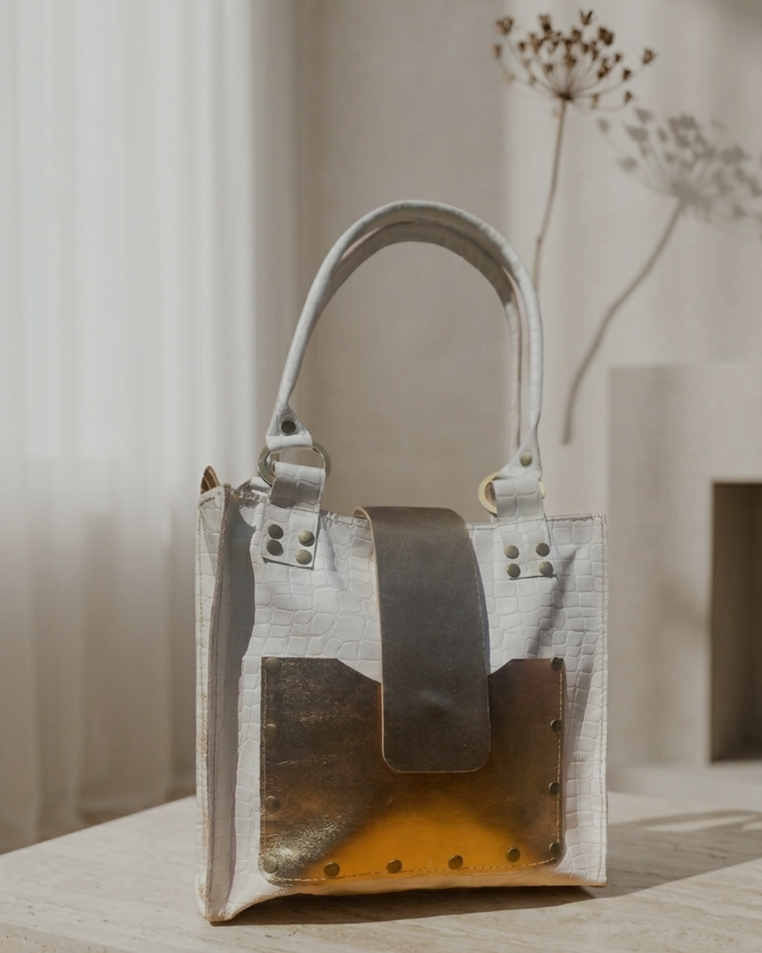 Cartera Nieve Croco