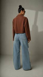 Chaqueta Denim Marron