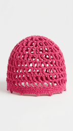 Gorro tejido crochet fucsia