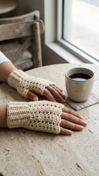 Guantes de lana tejidos