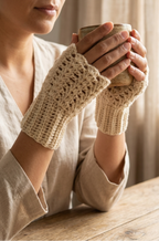 Guantes de lana tejidos