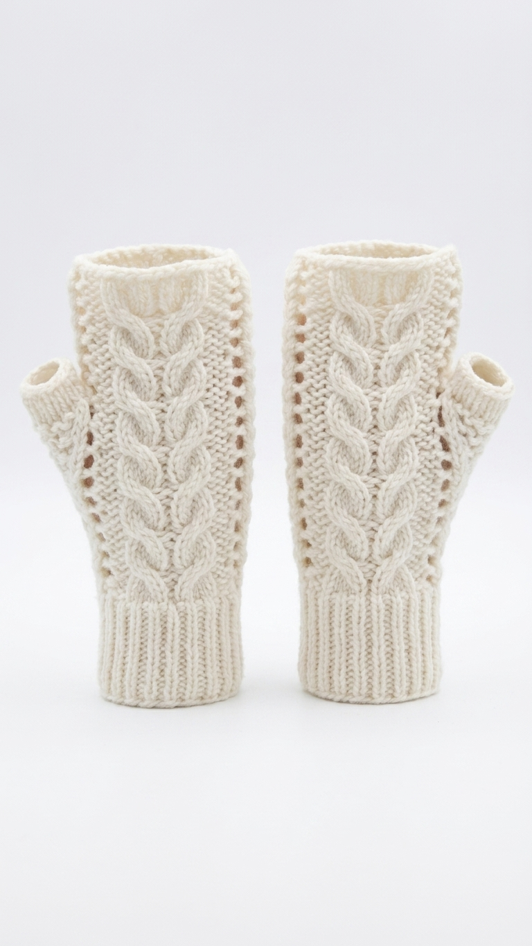Guantes de lana tejidos