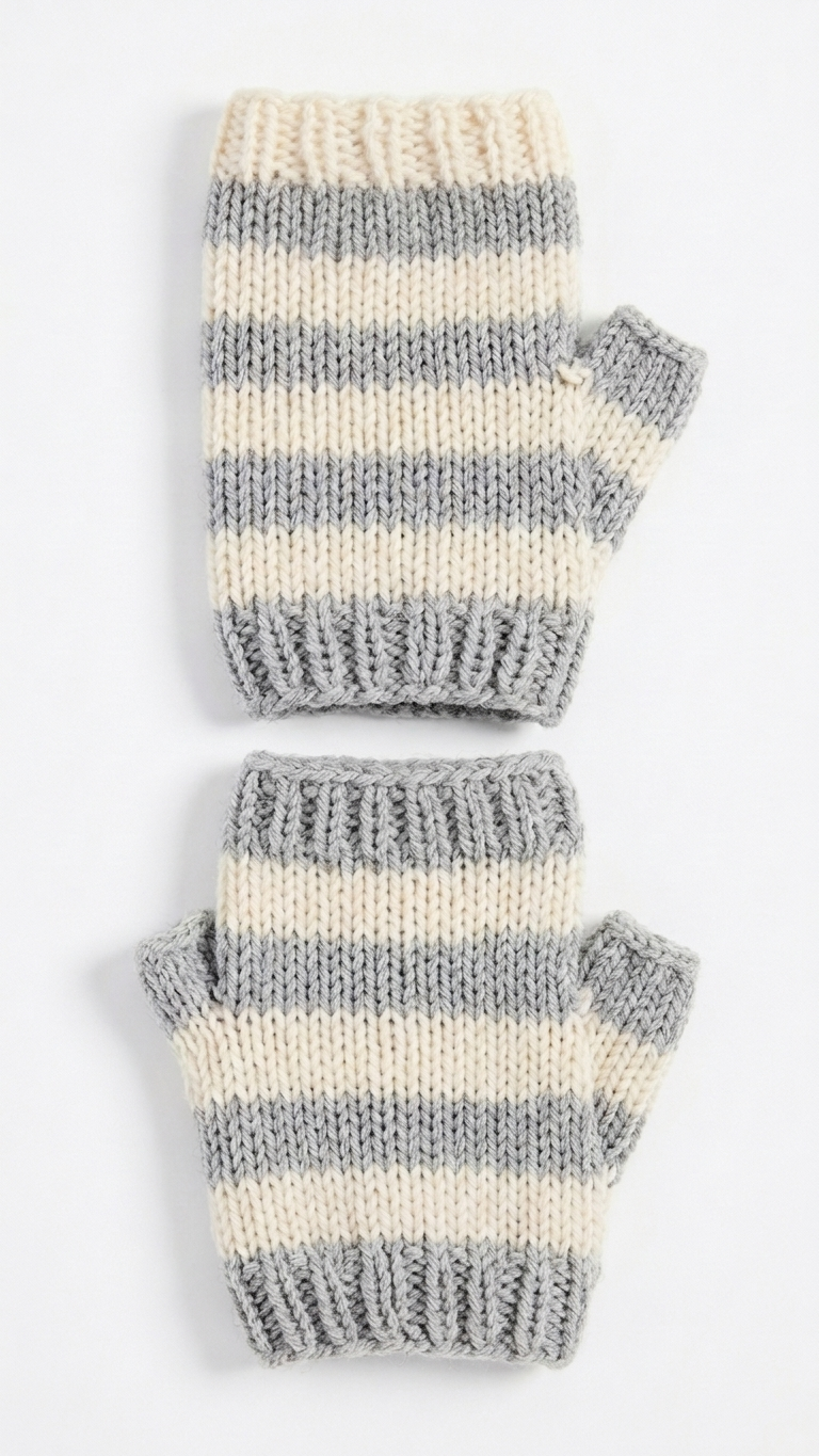 Guantes de lana tejidos