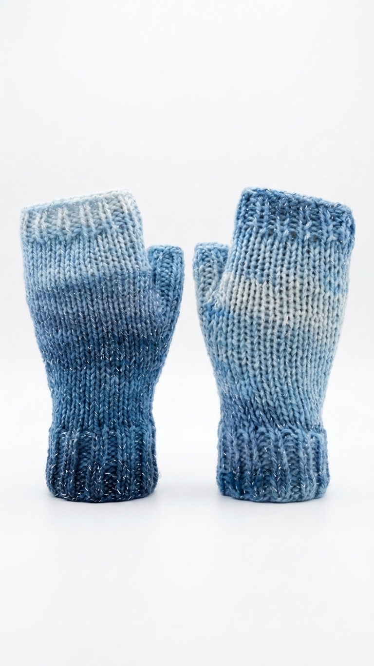 Guantes de lana tejidos