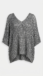 Poncho gris jaspeado