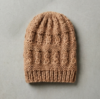 Gorro de lana tejido beige