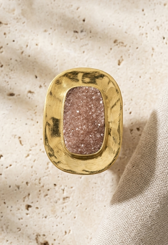 Anillo Cuarzo Rosa